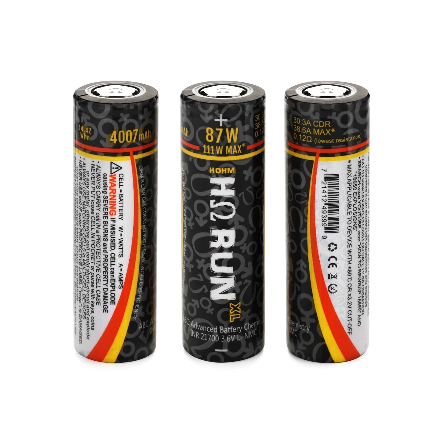 HOHM RUN XL 21700 4007mAh 30.3A Battery