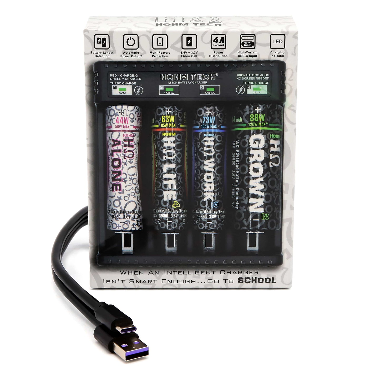 HOHM SCHOOL 4A 4 Bay Battery Charger