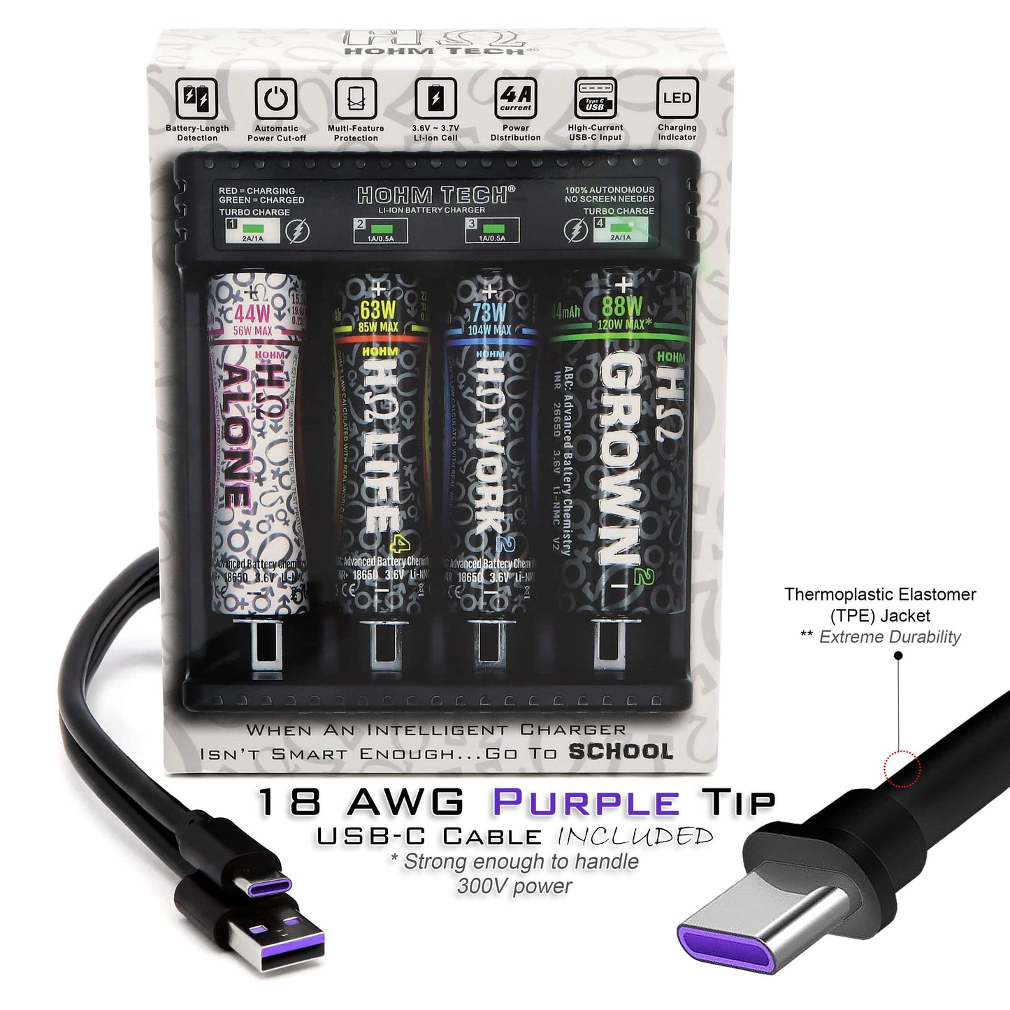 HOHM SCHOOL 4A 4 Bay Battery Charger