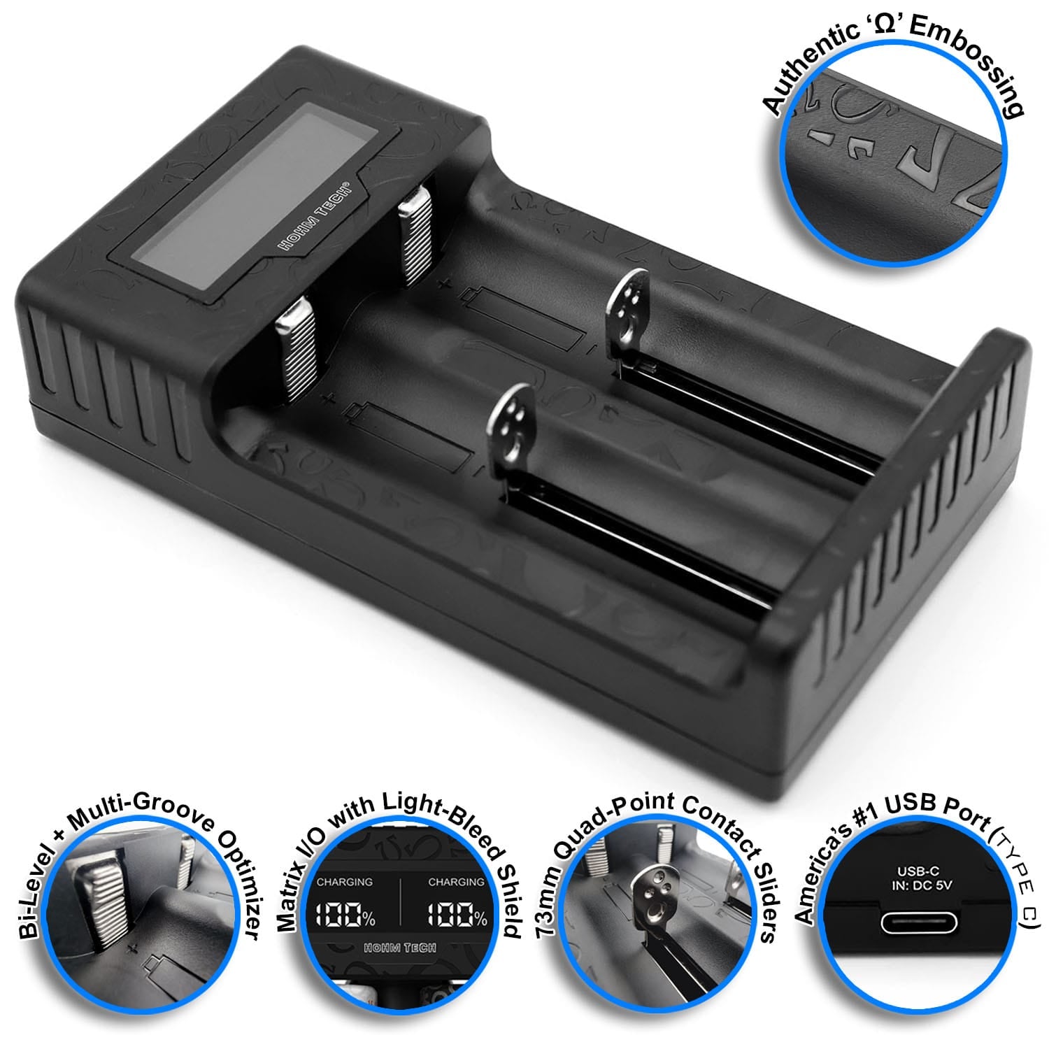 Hohm Tech Onyx OHM 2A Matrix Display Charger