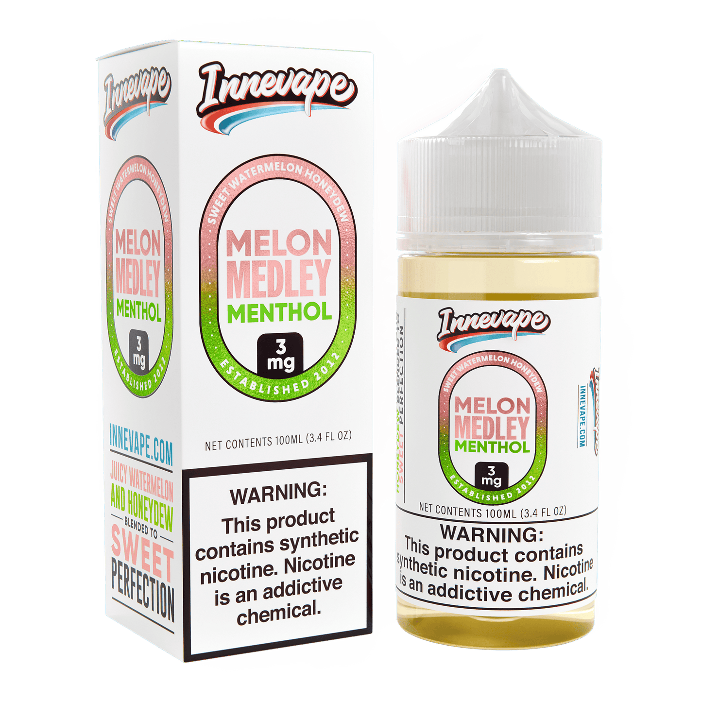 Melon Medley Menthol - Innevape E-Liquids - 100mL