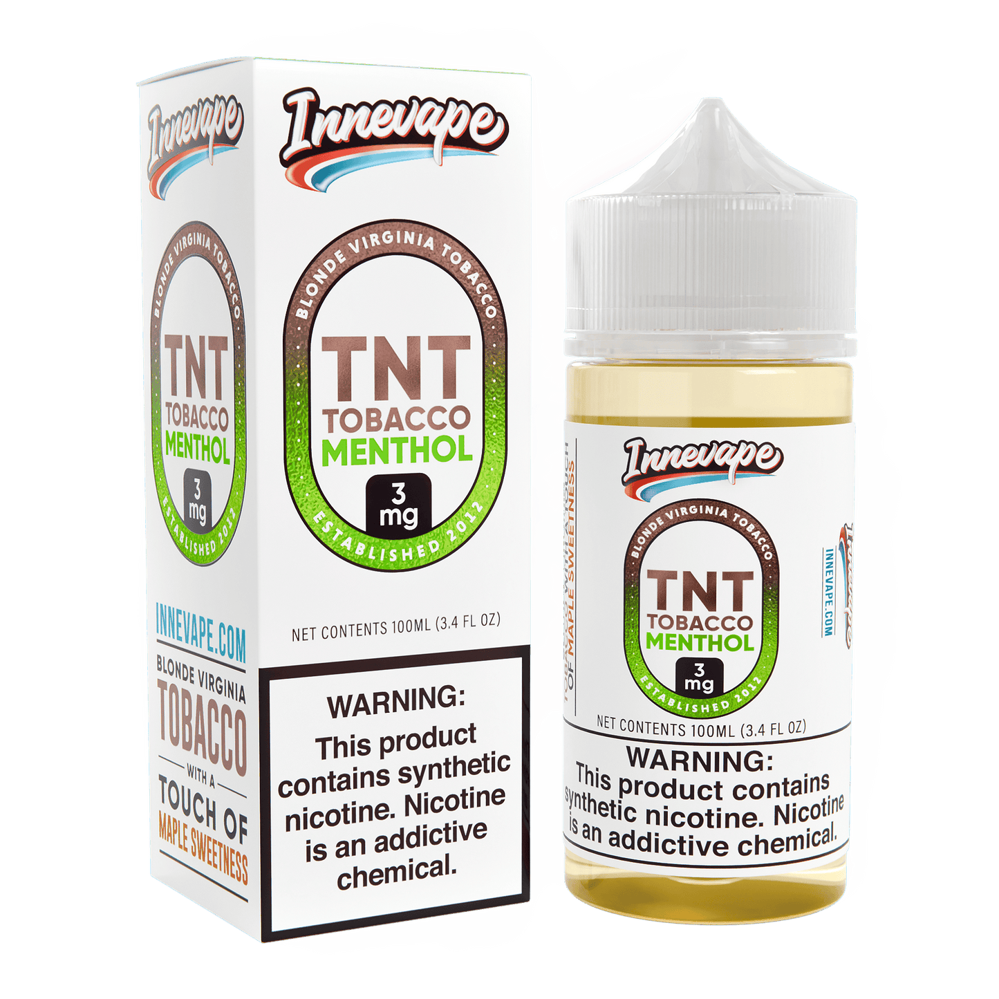 TNT Tobacco Menthol - Innevape E-Liquids - 100mL