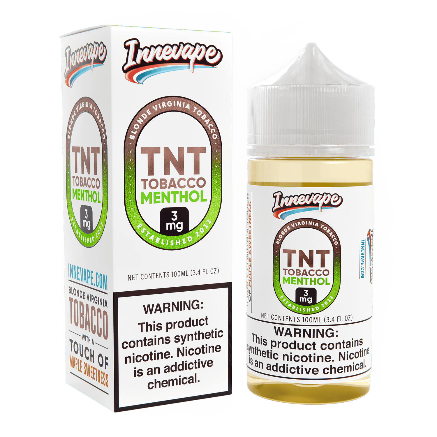 TNT Tobacco Menthol - Innevape E-Liquids - 100mL