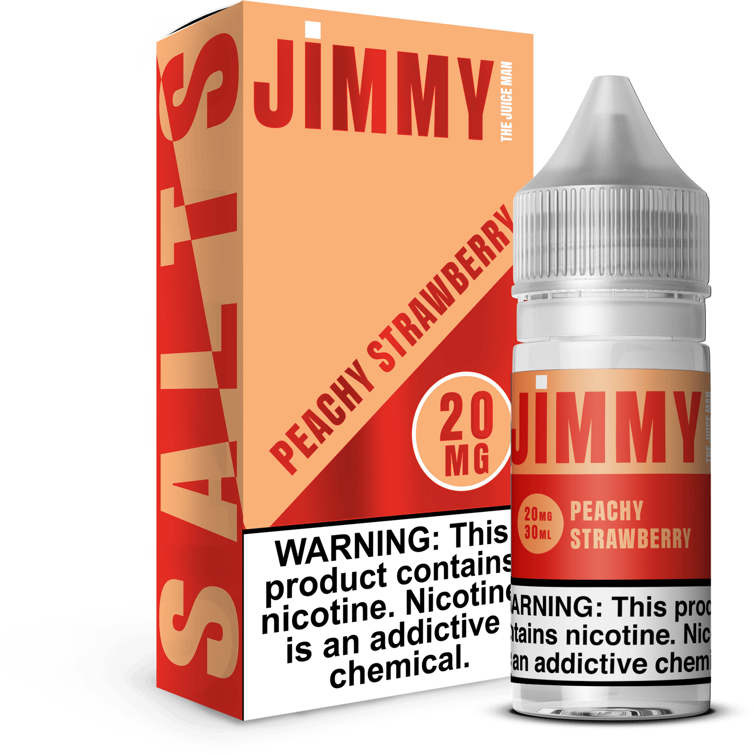 Peachy Strawberry SALT Nic Vape Juice by Jimmy The Juice Man Giant Vapes Peachy Strawberry SALT Nic Vape Juice by Jimmy The Juice Man Giant Vapes