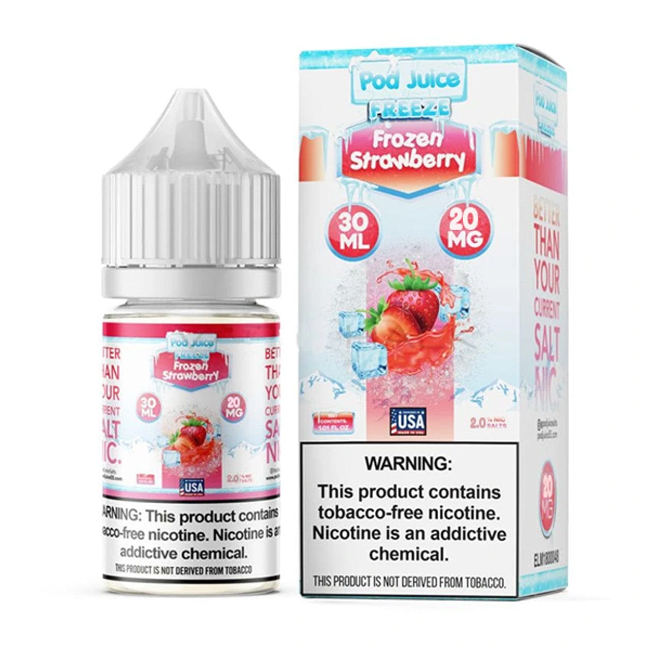 Frozen Strawberry FREEZE SALT - Pod Juice - 30mL