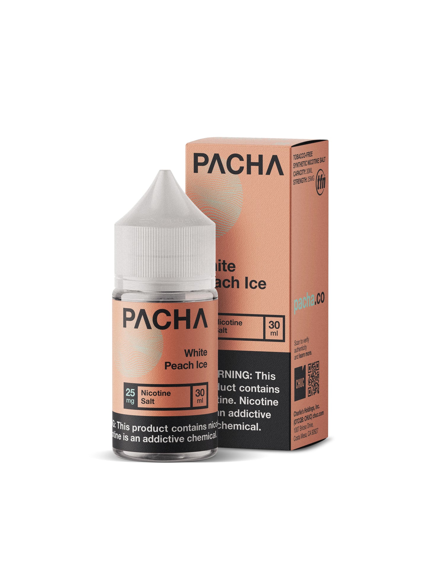 White Peach Ice - PACHA Syn Salts - 30mL
