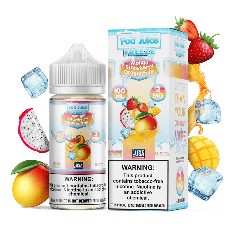 Mango Strawberry Dragonfruit FREEZE - Pod Juice - 100mL