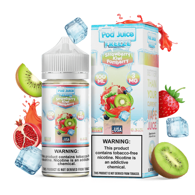 Strawberry Kiwi Pomberry FREEZE - Pod Juice - 100mL