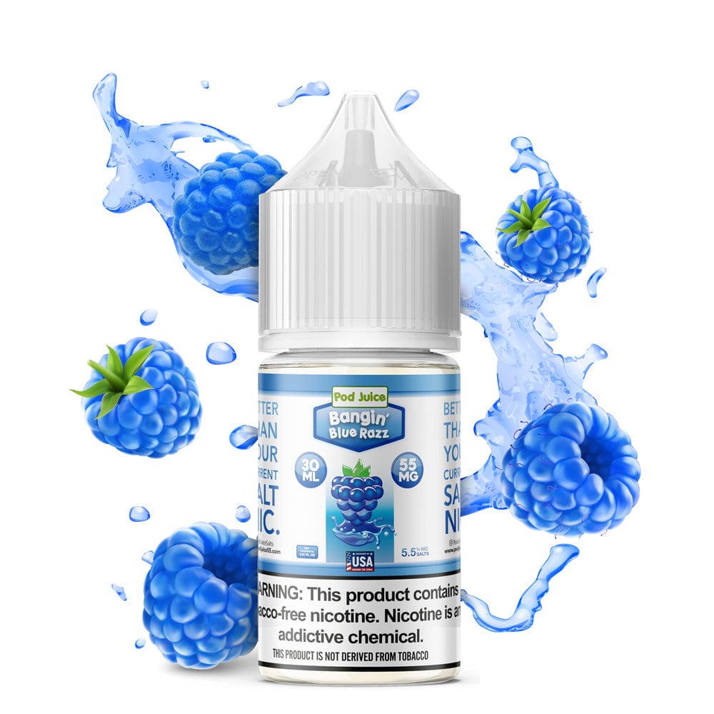 Bangin' Blue Razz SALT - Pod Juice - 30mL