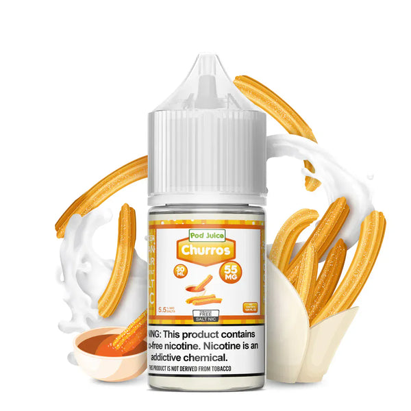 churro disposable vape Churros SALT by Pod Juice – Cinnamon Sugar Nicotine Salt Vape – Giant Vapes