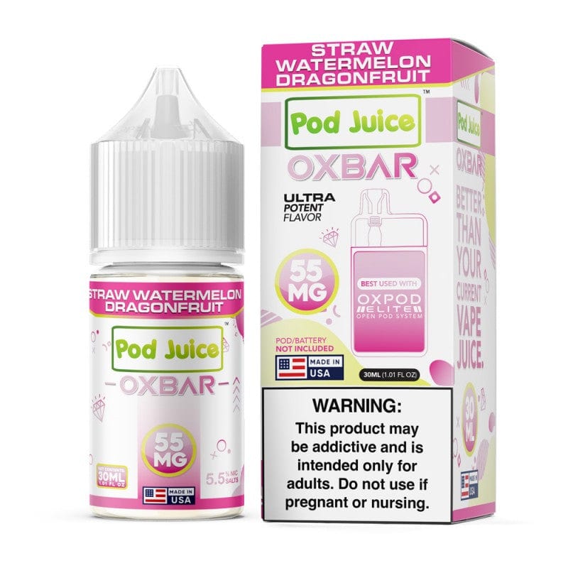 Straw Watermelon Dragonfruit SALT - Oxbar x Pod Juice - 30mL