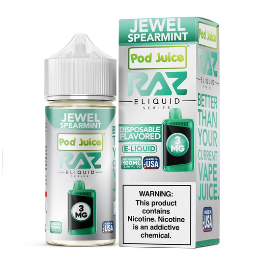 Jewel Spearmint - Pod Juice x Raz E-Liquid - 100mL