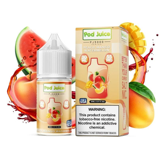 Peach Mango Watermelon PJ5000 SALT - Pod Juice - 30mL