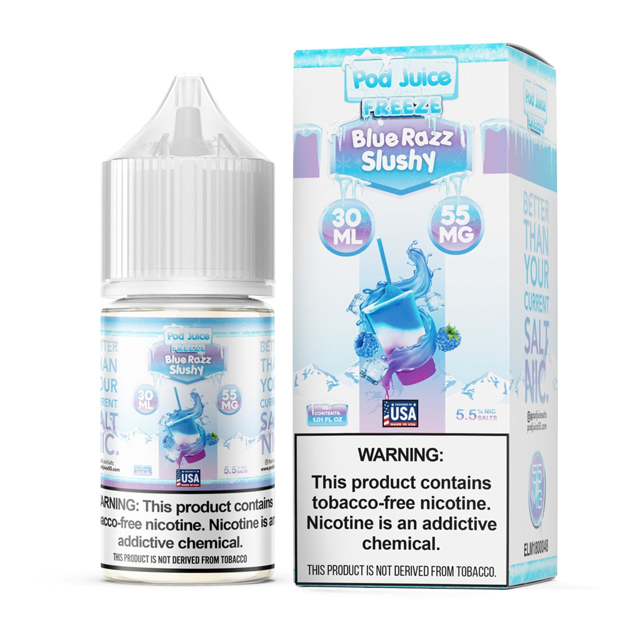Blue Razz Slushy FREEZE SALT - Pod Juice - Salt Nic | Giant Vapes
