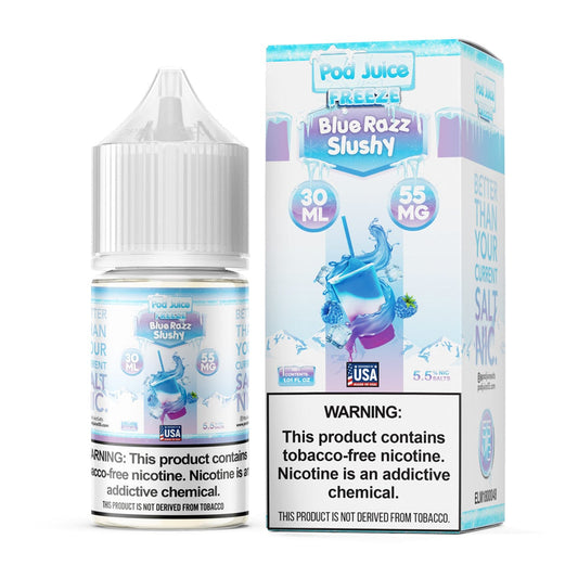 Blue Razz Slushy FREEZE SALT - Pod Juice - 30mL