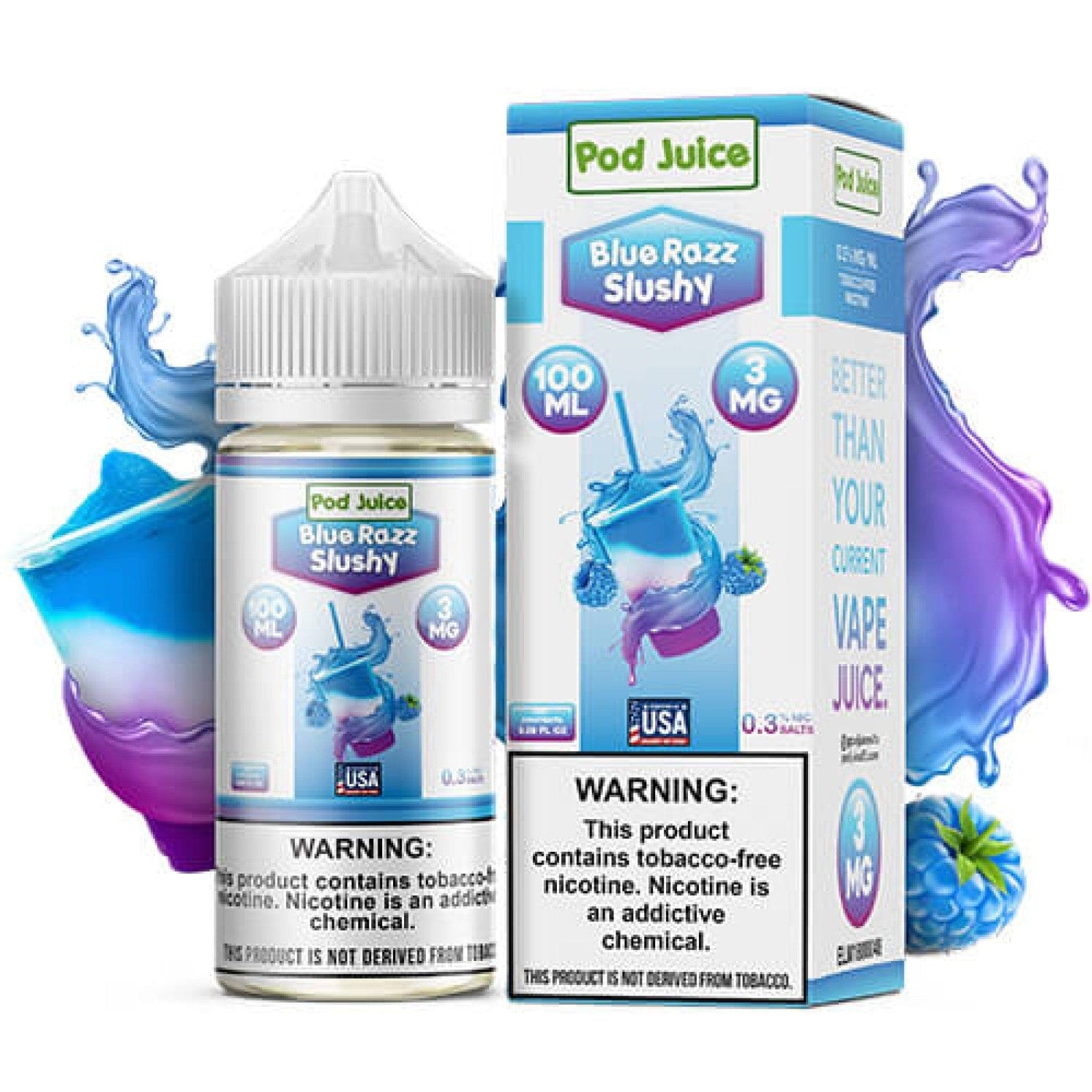 Blue Razz Slushy - Pod Juice - 100mL