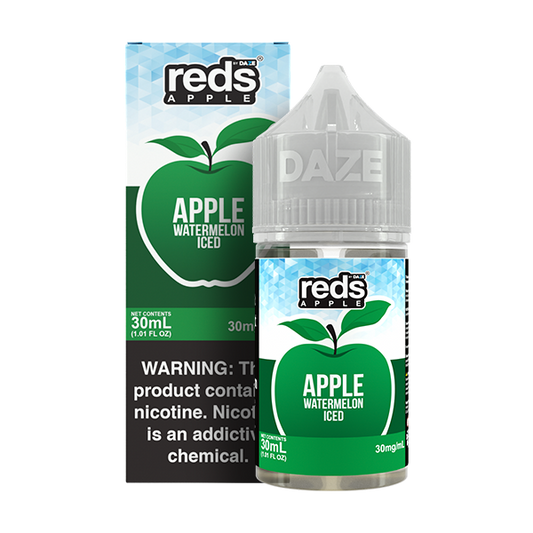 Apple Watermelon ICED SALT - Red's Apple E-Juice by 7 Daze - 30mL