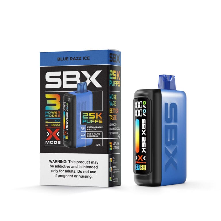 SBX 25K Disposable | Metatine Vape, 25K Puffs, 3 Modes Giant Vapes SBX 25K Disposable | Metatine Vape, 25K Puffs, 3 Modes Giant Vapes