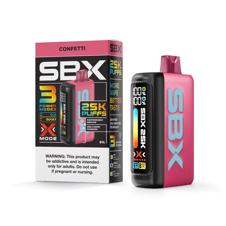SBX 25K Disposable | Metatine Vape, 25K Puffs, 3 Modes Giant Vapes SBX 25K Disposable | Metatine Vape, 25K Puffs, 3 Modes Giant Vapes