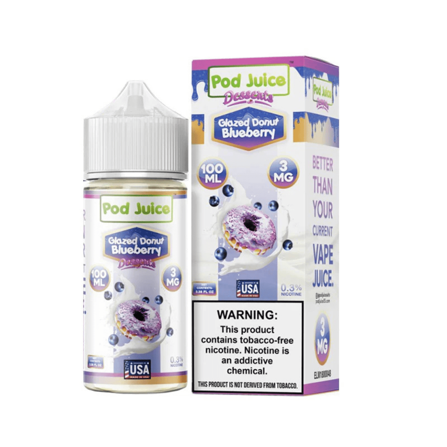 Glazed Donut Blueberry - Pod Juice - 100mL