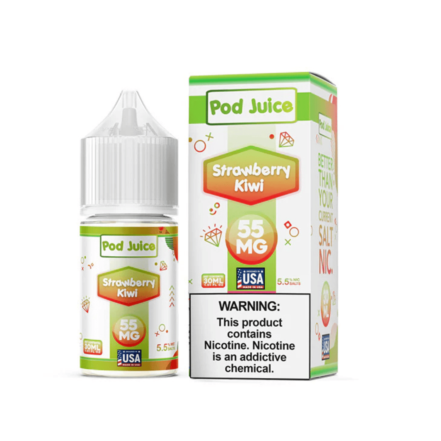 Strawberry Kiwi SALT - Pod Juice - 30mL