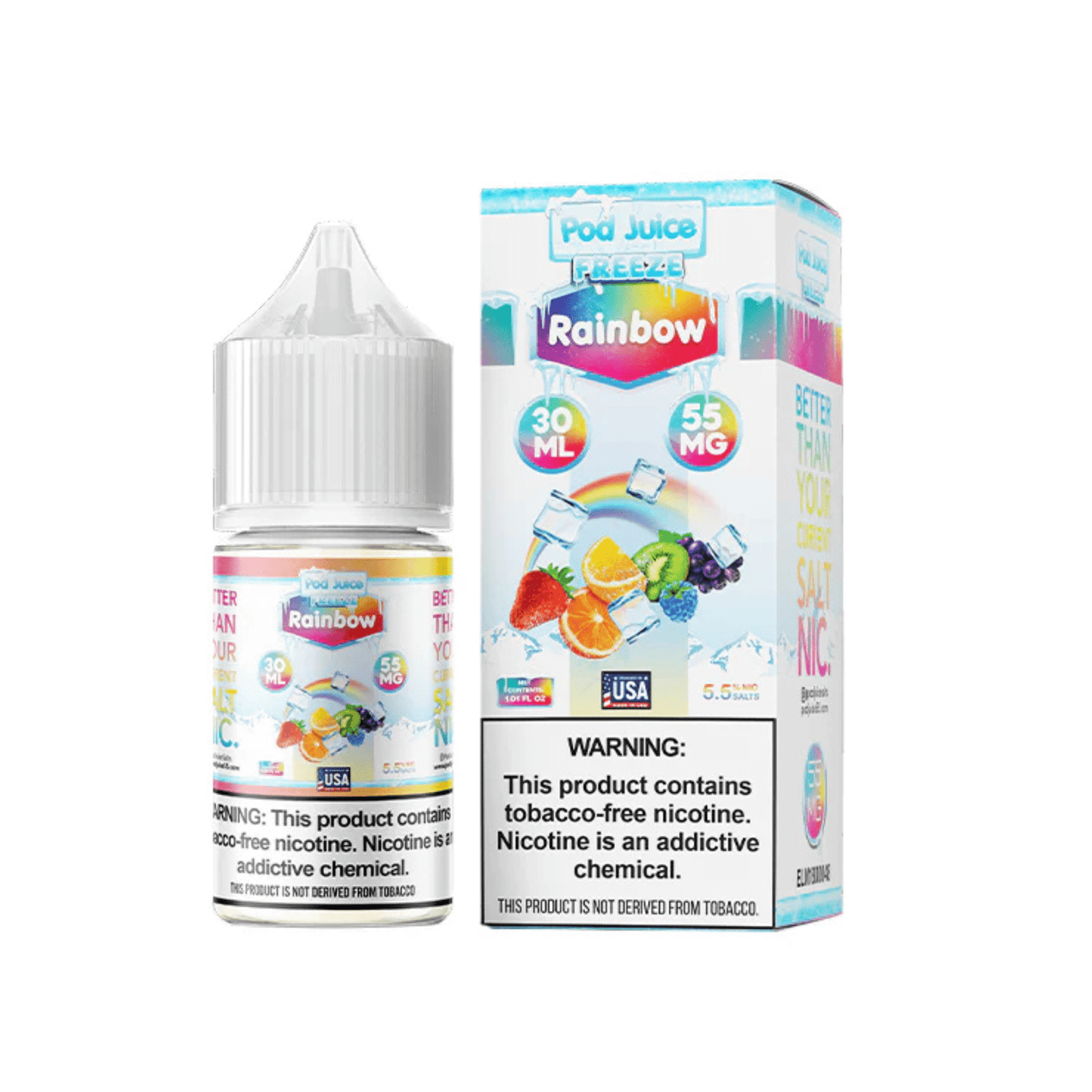 Rainbow FREEZE SALT - Pod Juice - 30mL