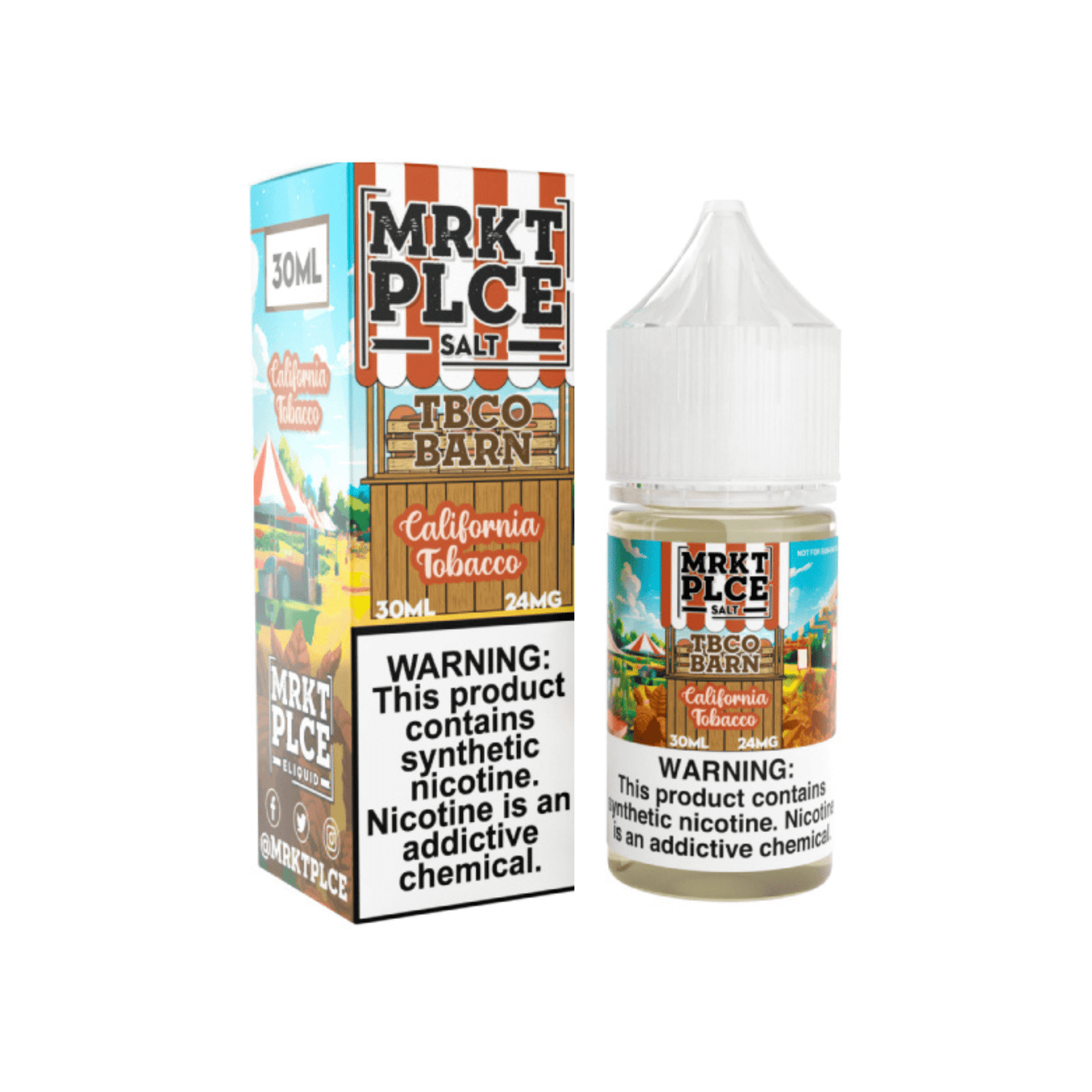 California Tobacco SALT - MRKT PLCE - Nicotine Salt | Giant Vapes California Tobacco SALT - MRKT PLCE - Nicotine Salt | Giant Vapes