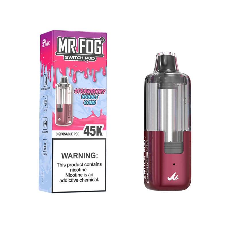mr fog switch watermelon bubble gang ice Mr. Fog Switch 45K Pods – Replacement Disposable Pods – Giant Vapes
