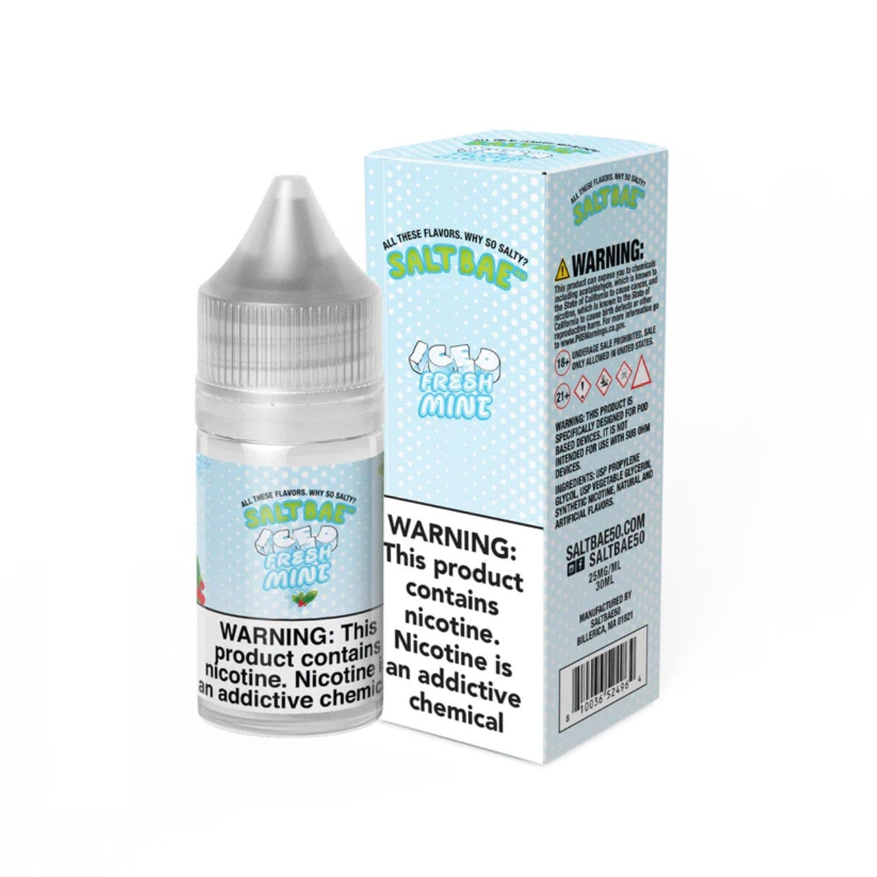 ICED Fresh Mint SALT (ICED Winter Green) - Salt Bae 50 - 30mL