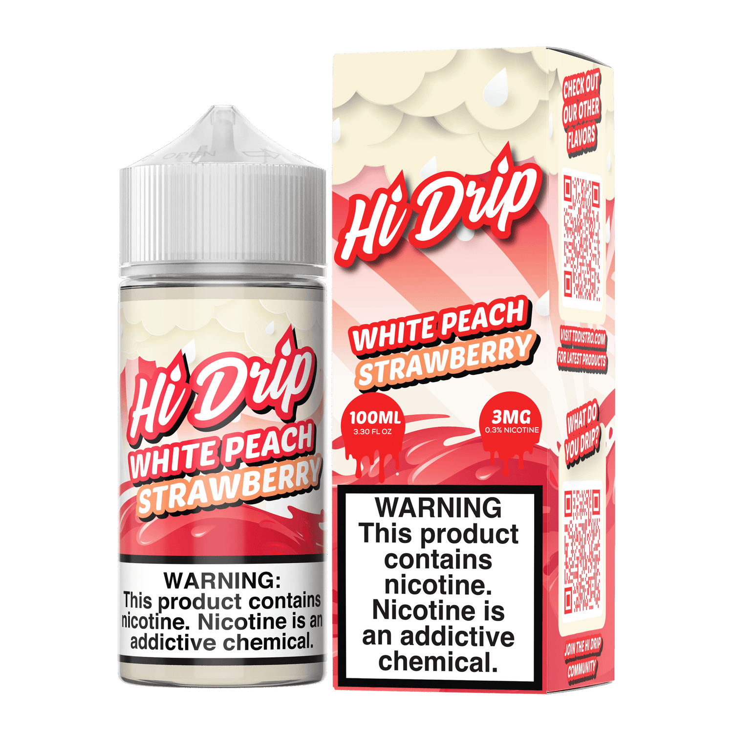 White Peach Strawberry - Hi Drip - 100mL