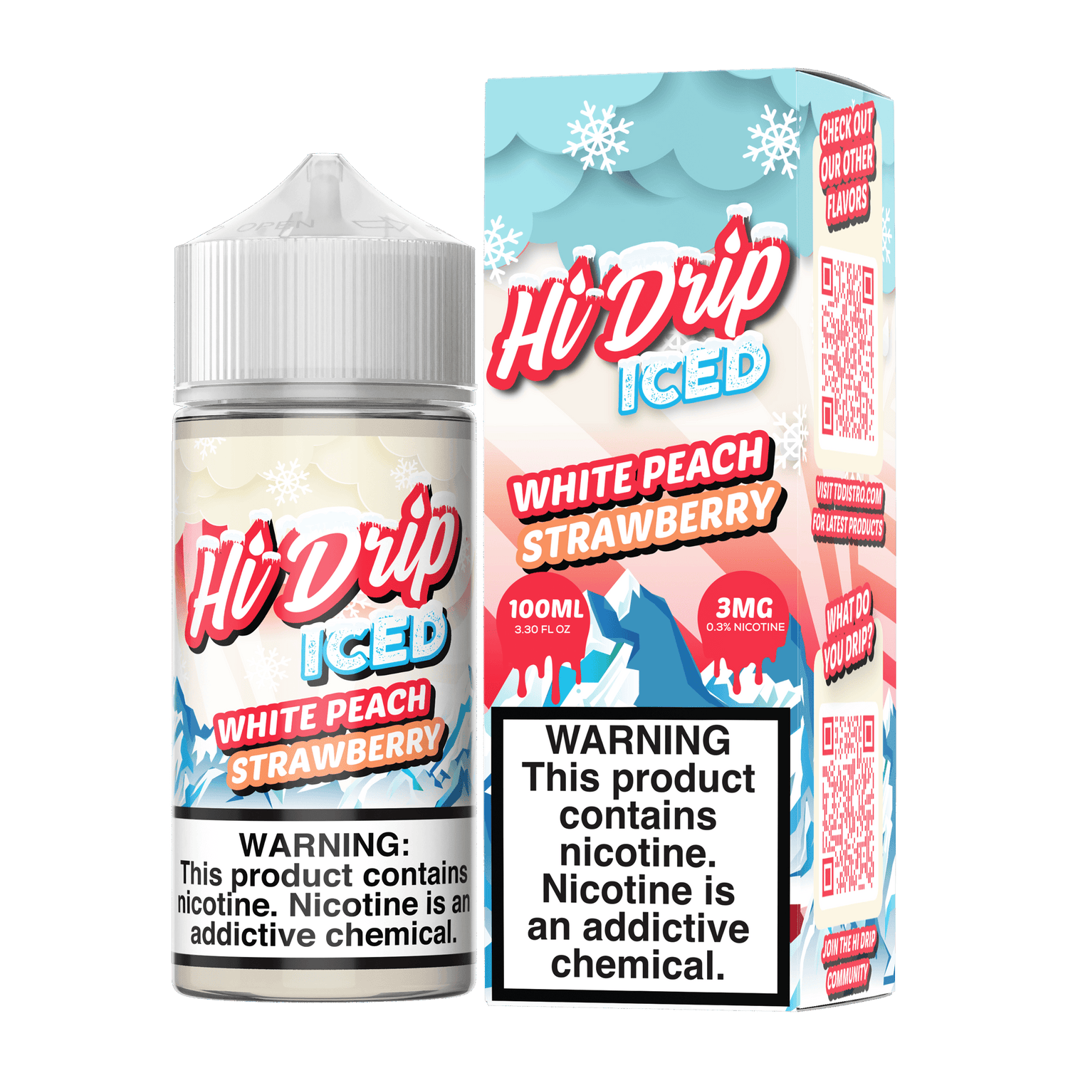 White Peach Strawberry ICED - Hi Drip - 100mL
