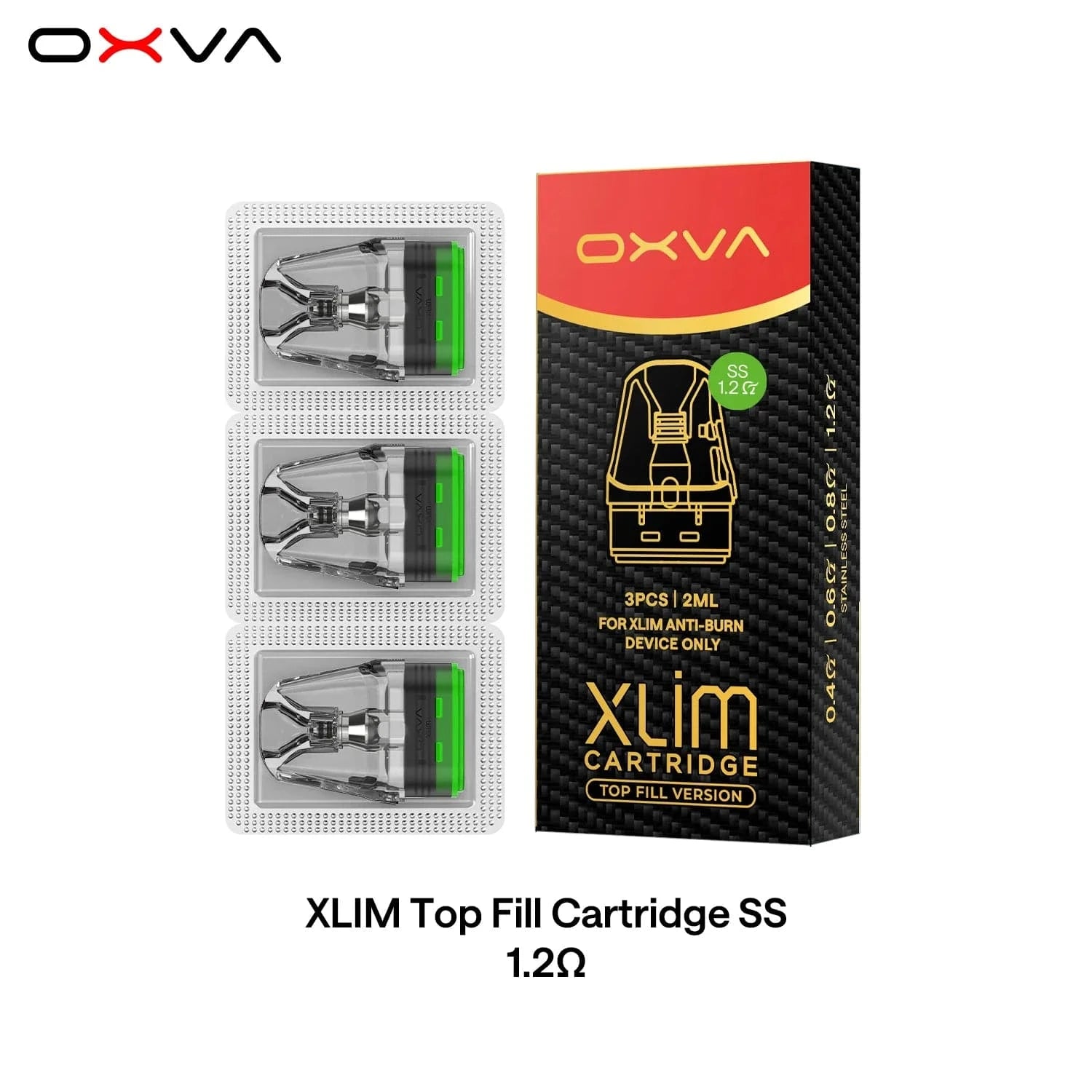 OXVA XLIM Top Fill SS Replacement Pods 3-Pack | For XLIM PRO 2 DNA Giant Vapes OXVA XLIM Top Fill SS Replacement Pods 3-Pack | For XLIM PRO 2 DNA Giant Vapes