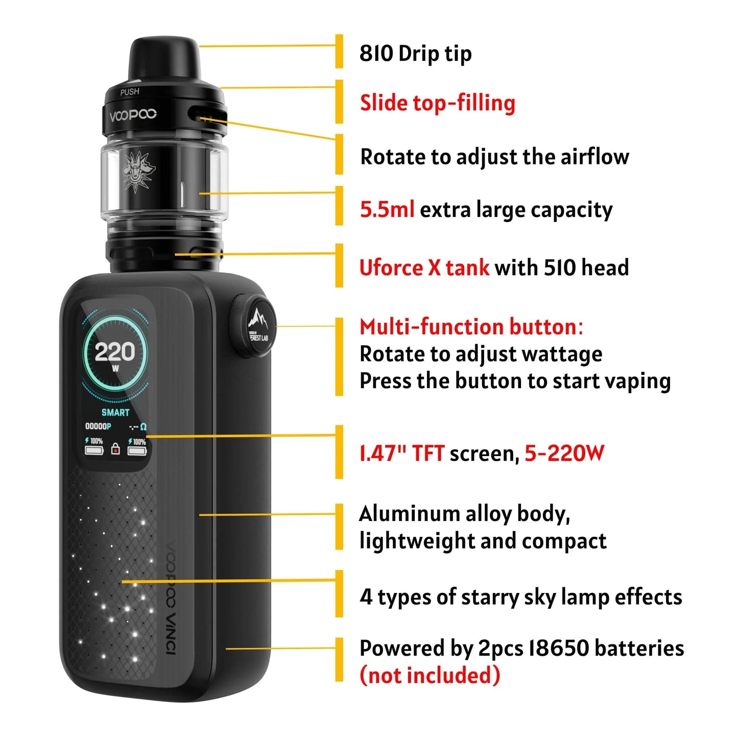 VOOPOO Vinci Spark 220 Starter Kit - VOOPOO - Vape Kit | Giant Vapes VOOPOO Vinci Spark 220 Starter Kit - VOOPOO - Vape Kit | Giant Vapes