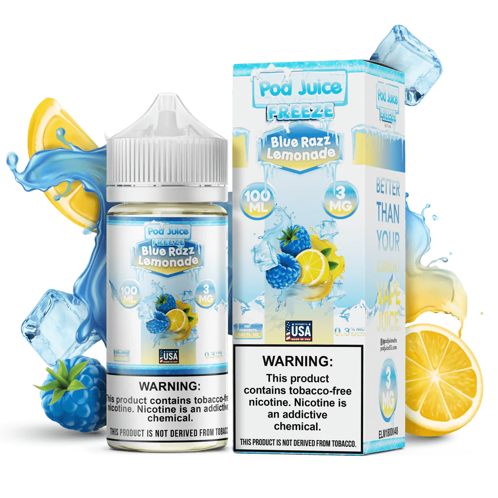 Blue Razz Lemonade FREEZE - Pod Juice - 100mL