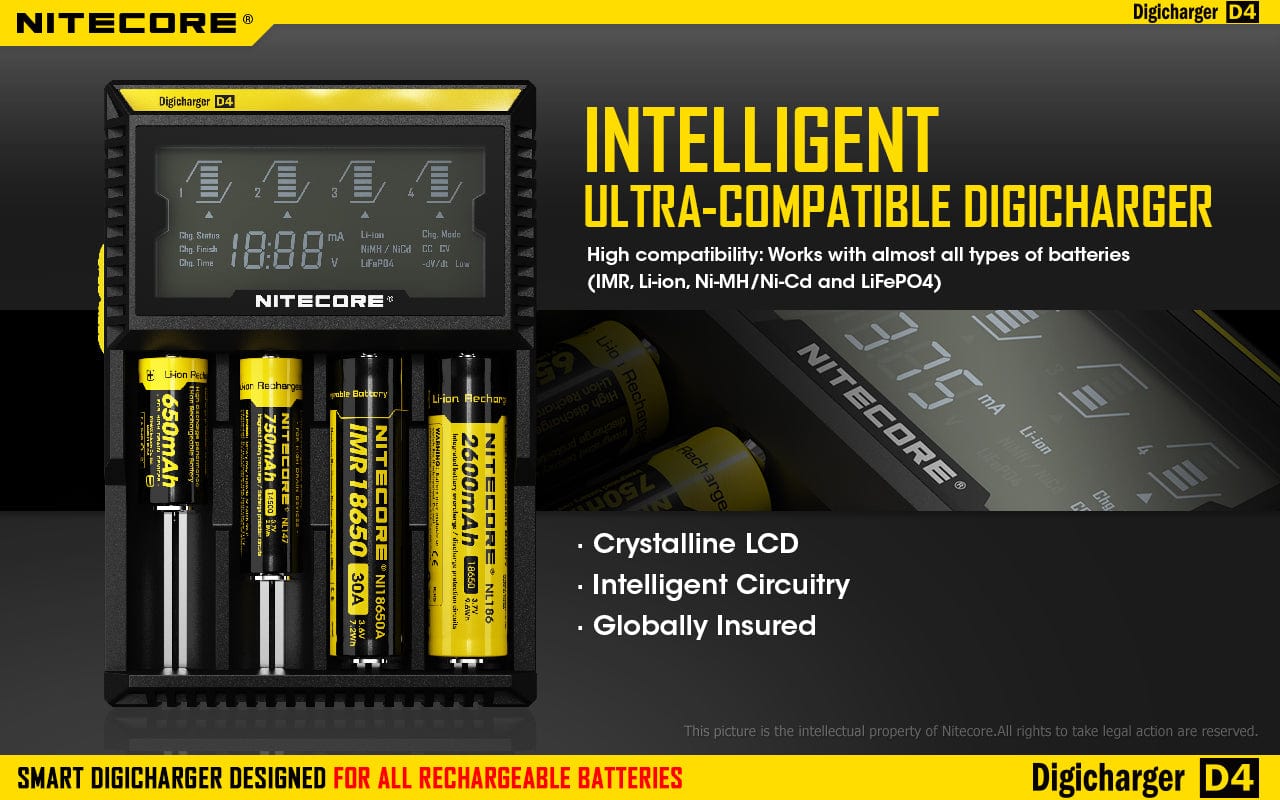 NITECORE D4 Battery Charger (4-Bay)