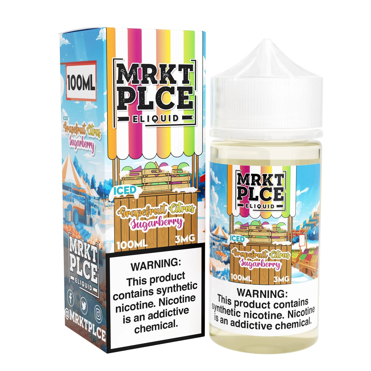 ICED Grapefruit Citrus Sugarberry - MRKT PLCE - 100mL