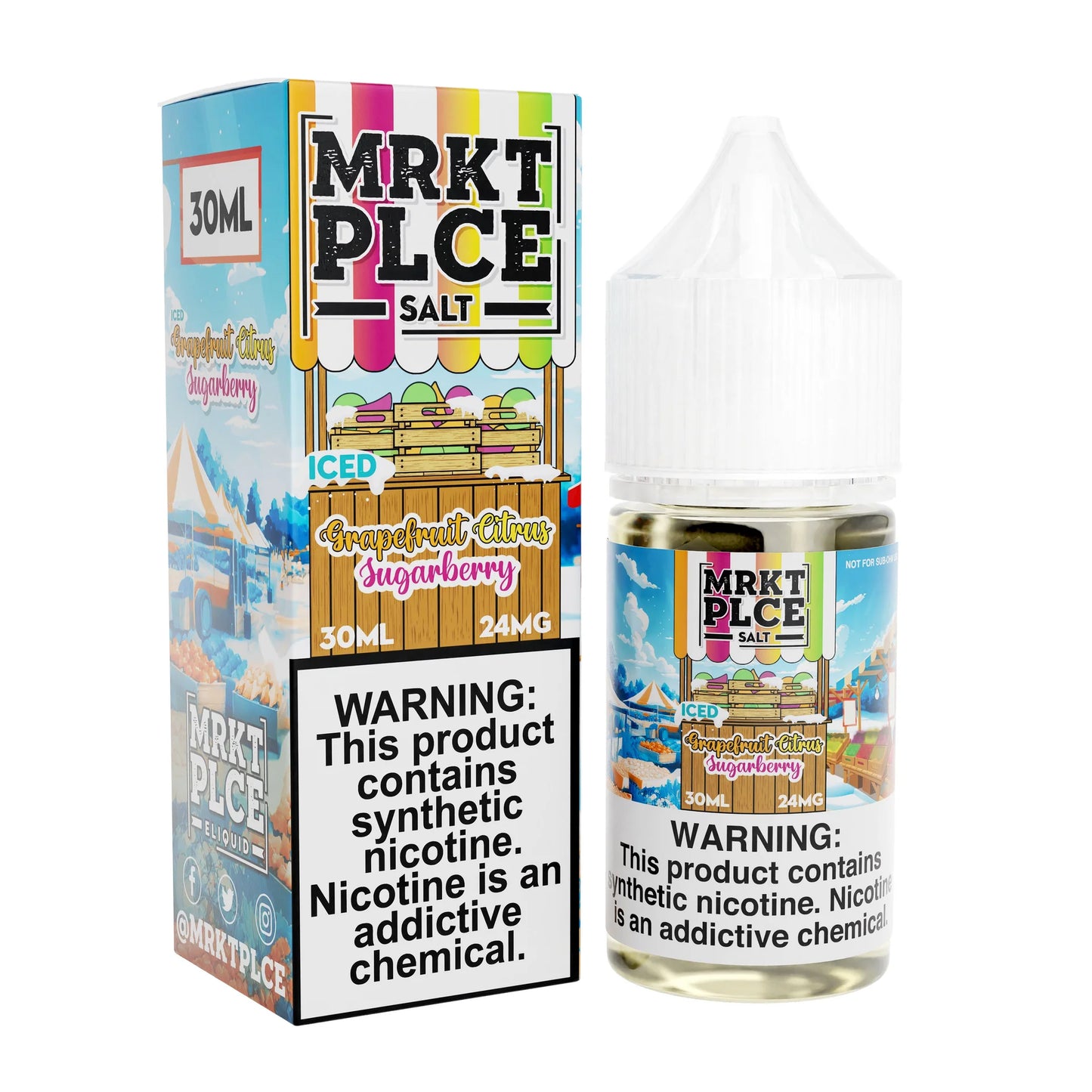 ICED Grapefruit Citrus Sugarberry SALT - MRKT PLCE - 30mL