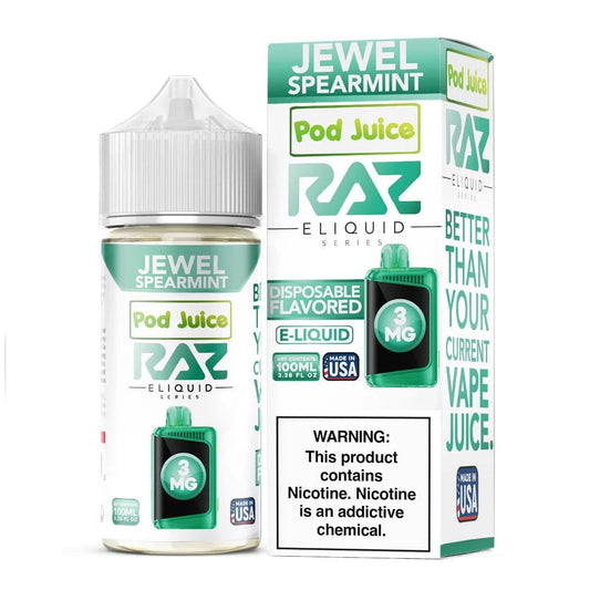 Jewel Spearmint - Pod Juice x Raz E-Liquid - 100mL