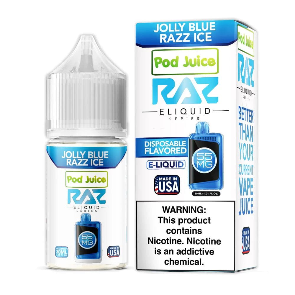 Jolly Blue Razz Ice SALT - Pod Juice x Raz E-Liquid - 30mL