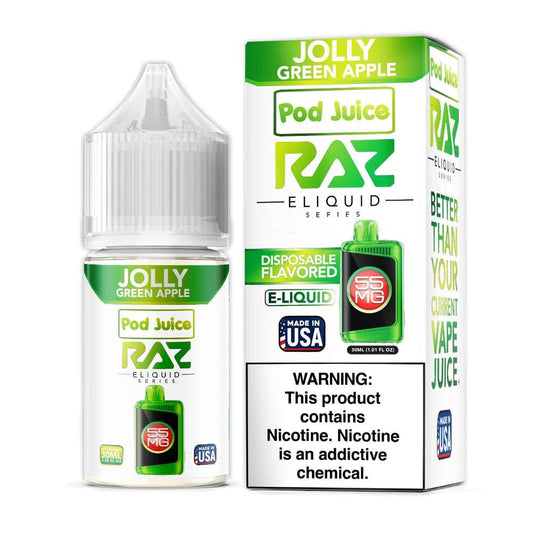 Jolly Green Apple SALT - Pod Juice x Raz E-Liquid - 30mL