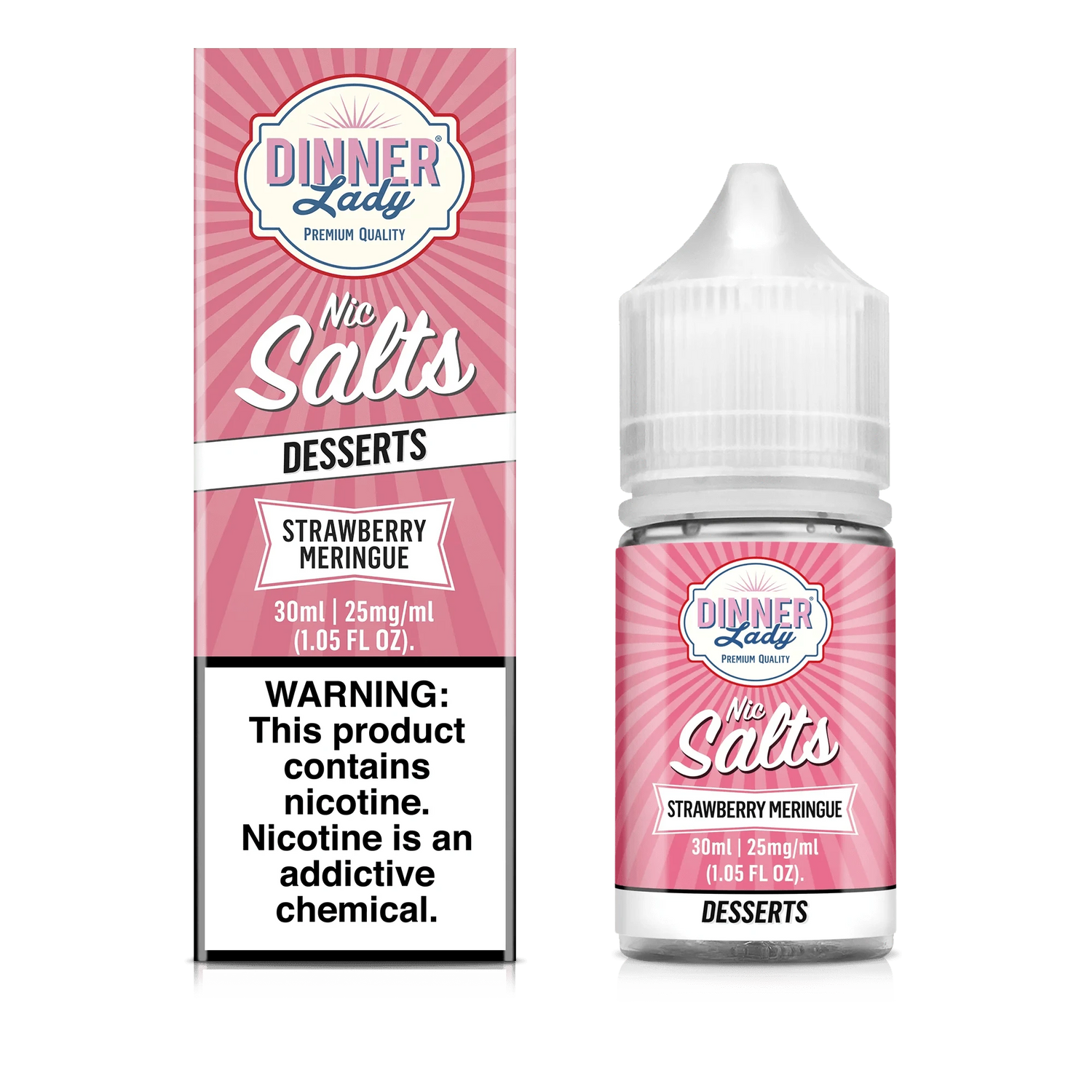 Strawberry Meringue SALT - Dinner Lady - 30mL