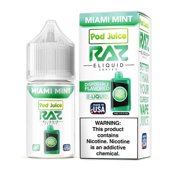raz mint vapes Miami Mint SALT - Pod Juice x Raz