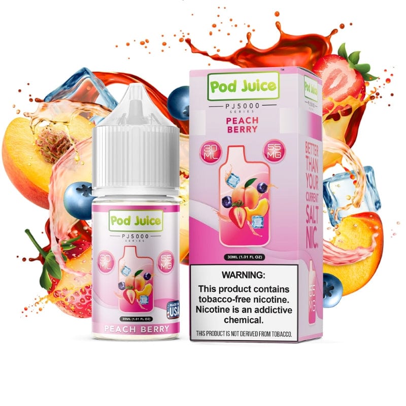 Peach Berry PJ5000 SALT - Pod Juice - 30mL