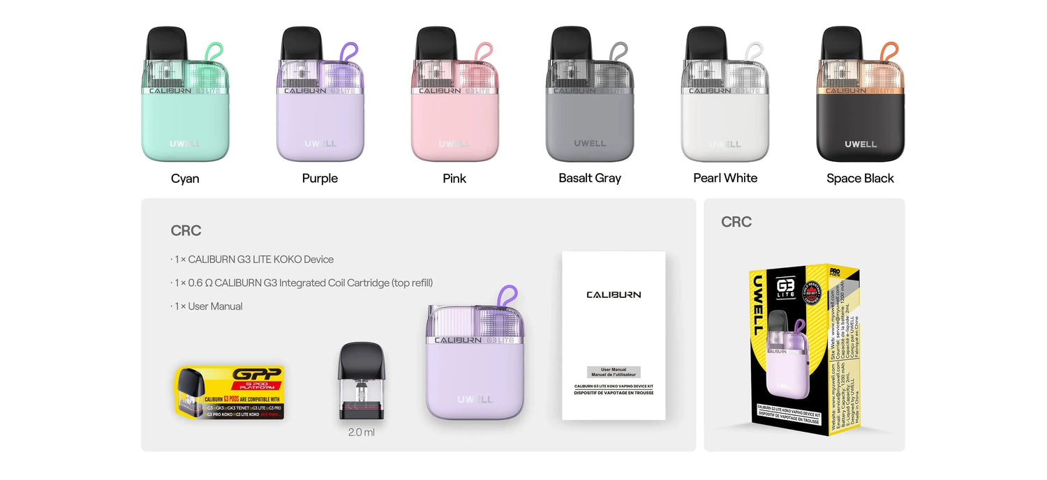 Uwell Caliburn Manual UWELL Caliburn G3 Lite KOKO Pod System - Vape Pod Kit Uwell Caliburn Manual UWELL Caliburn G3 Lite KOKO Pod System - Vape Pod Kit