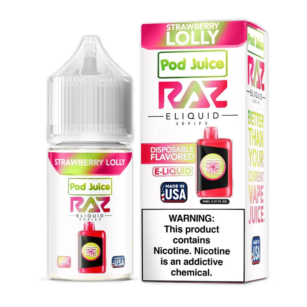 Strawberry Lolly SALT - Pod Juice x Raz E-Liquid - 30mL