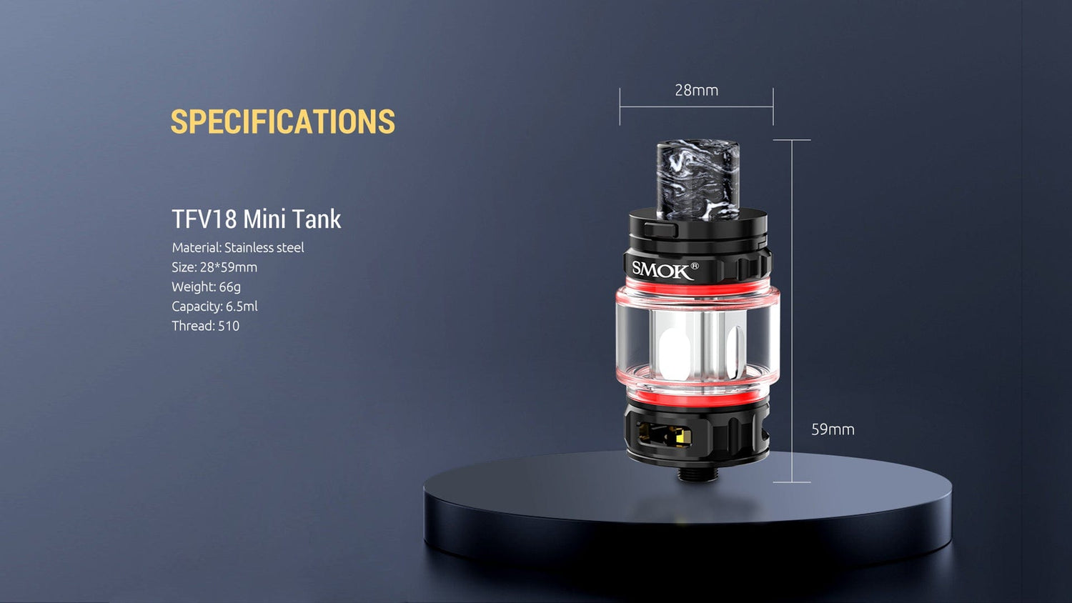 SMOK TFV18 Mini Sub-Ohm Tank - Vape Tank | Giant Vapes SMOK TFV18 Mini Sub-Ohm Tank - Vape Tank | Giant Vapes
