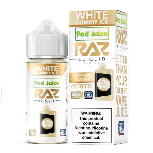 White Gummy ICE - Pod Juice x Raz E-Liquid | Giant Vapes White Gummy ICE - Pod Juice x Raz E-Liquid | Giant Vapes