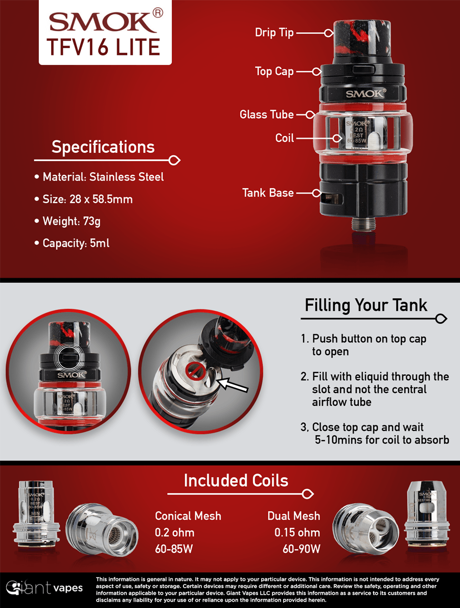 SMOK TFV16 Lite Sub-ohm Tank